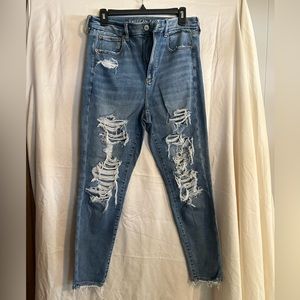 American Eagle Outfitters Blue Distressed Jeans